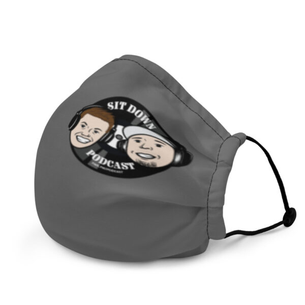The Sit Down Podcast (small logo) - Premium face mask - Image 3